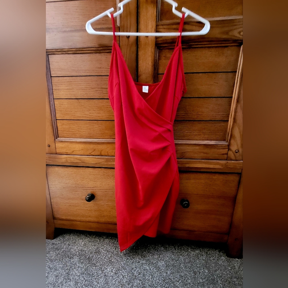 Elegant Red Wrap Dress Small Never Worn Without Tag Looks Great On...